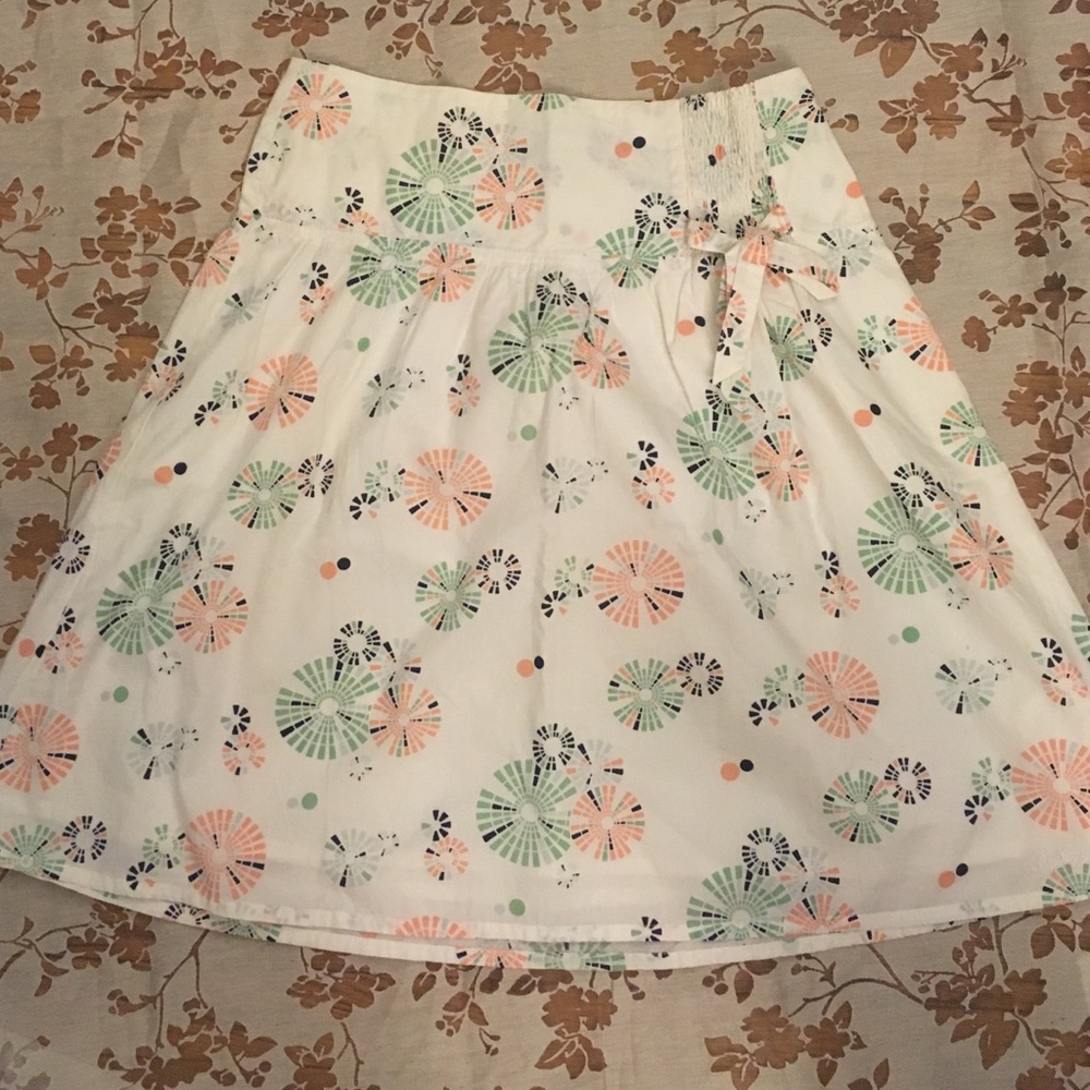 Final sale! Circles print cotton skirt
